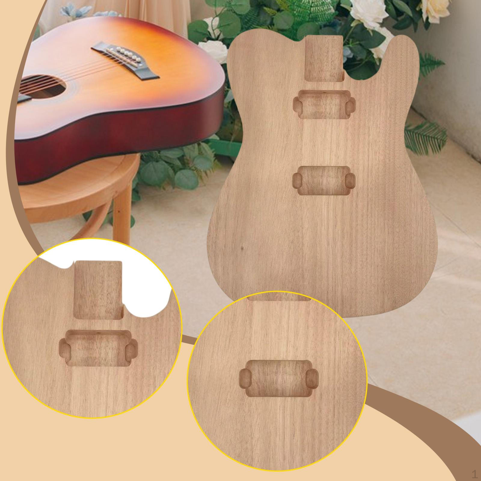 

DIY Electric Guitar Body Musical Instrument Attachment Luthiers Lovers Unfinished Wooden Spare Part