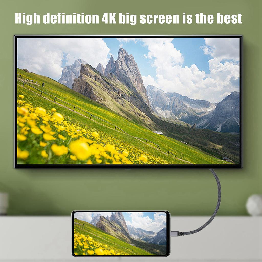 4K HD Multimedia Interface Cable Male to Male 18Gbps High Speed 4K 60Hz HD Knit   HD Multimedia Interface Adapter Cable