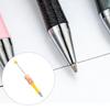 6PCS Sparkling Beadable Pen Ergonomic Grip Ballpoint Pen For Students Adult Daily Writing Journaling Art Craft Project