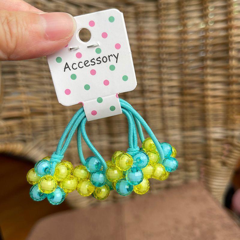 

2pcs/set cute beads ball hair bands for girls elastic hair tie kids ponytail holder hair rope baby pink scrunchies accessory