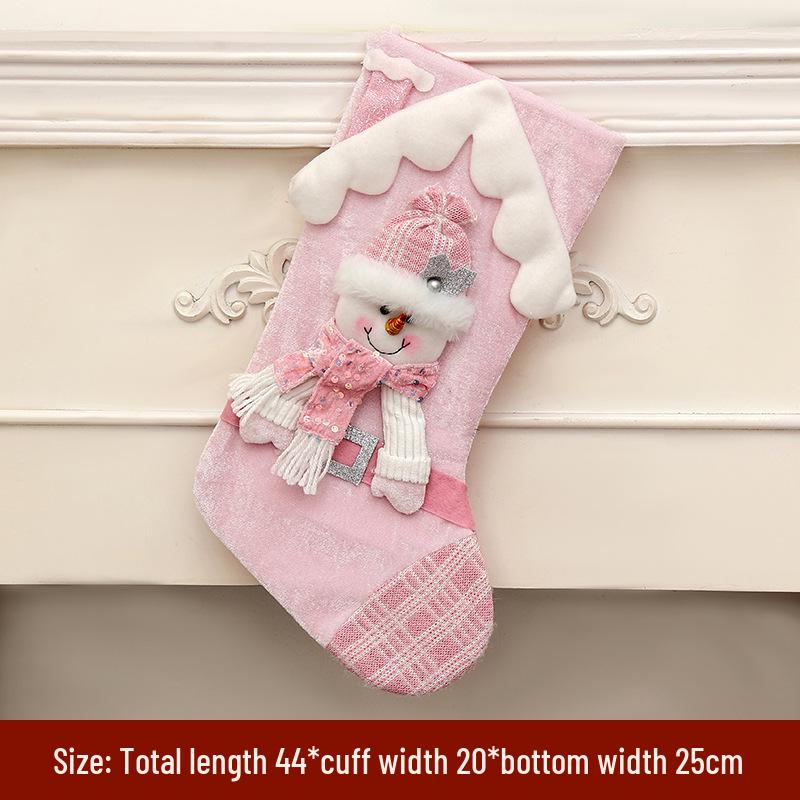 Children's Christmas Stocking Gift Bag and Tree Ornament Decoration