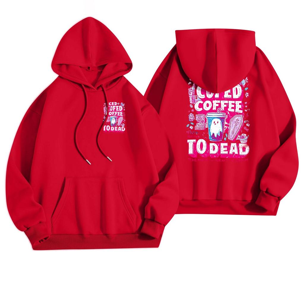 Women's Casual Fashion Halloween Printed Leisure Hooded Sweatshirt With Pockets