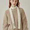 ADAUL Thin Long Tie Muffler - Ivory