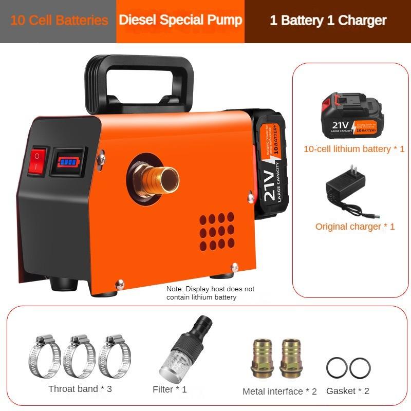Portable Handheld Diesel Fuel Dispenser Rechargeable Oil Injection Pump Small Multifunctional Electric Diesel Pump