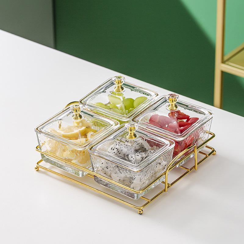 

Стеклянная перегородка KTV для фруктов и десертов с крышкой