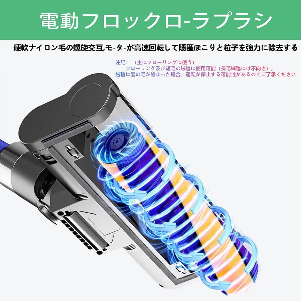 Vacuum Cleaner Soft Roller Head Ashigodou Green Laser Compatible with V12 Detect Slim SV18 Models