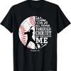 Unisex Philippians 4 13 Baseball Player With Bible Verse T Shirt