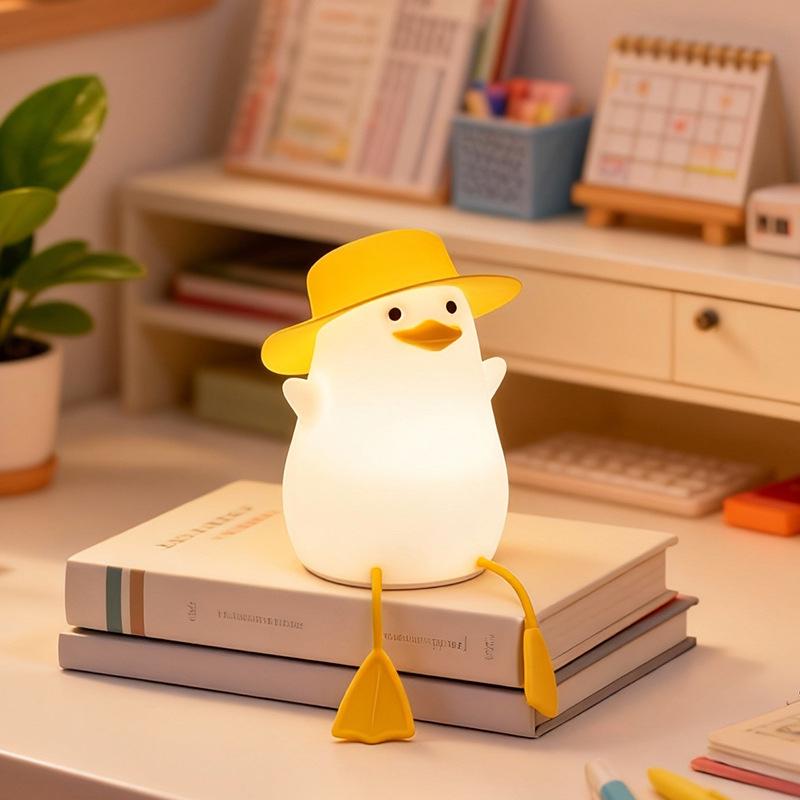 Duck Toaster Night Light – Cute Rechargeable Bedside Lamp for Emotional Ambience