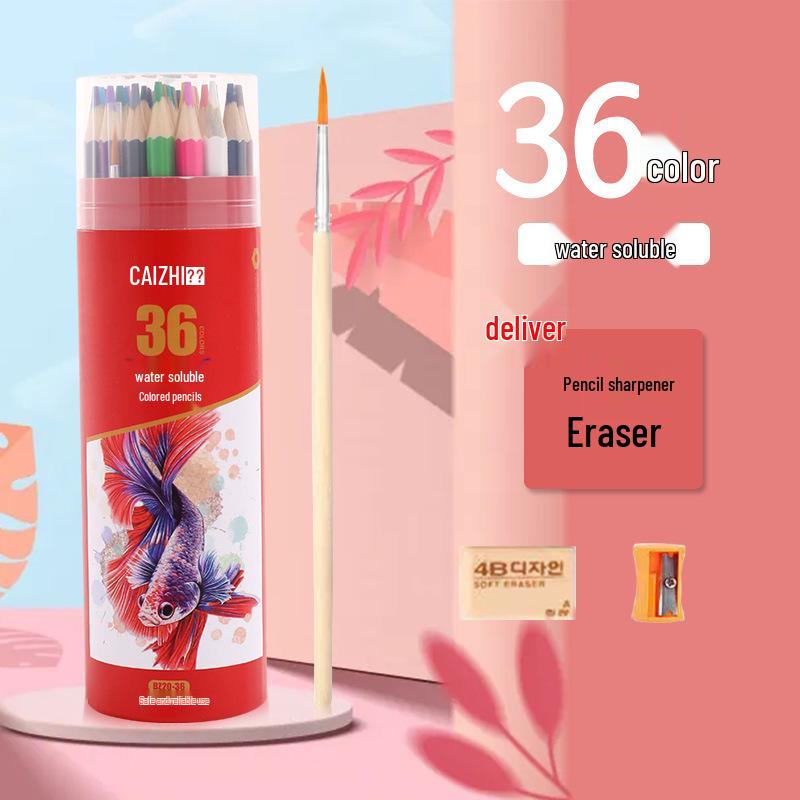 Sześciokątne Kredki Kolorowe Rozpuszczalne w Wodzie na Bazie Oleju - 12, 24, 36, 48, 72 Kolory - Zestaw do Rysowania dla Studenta