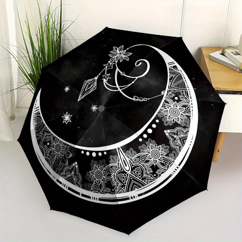 

Bohemian Crescent Moon Mandala Round Rug, Spiritual Decor for Bedroom, Living Room, Yoga Studio, Meditation Space (4) Umbrella, Cute Umbrella with Cut