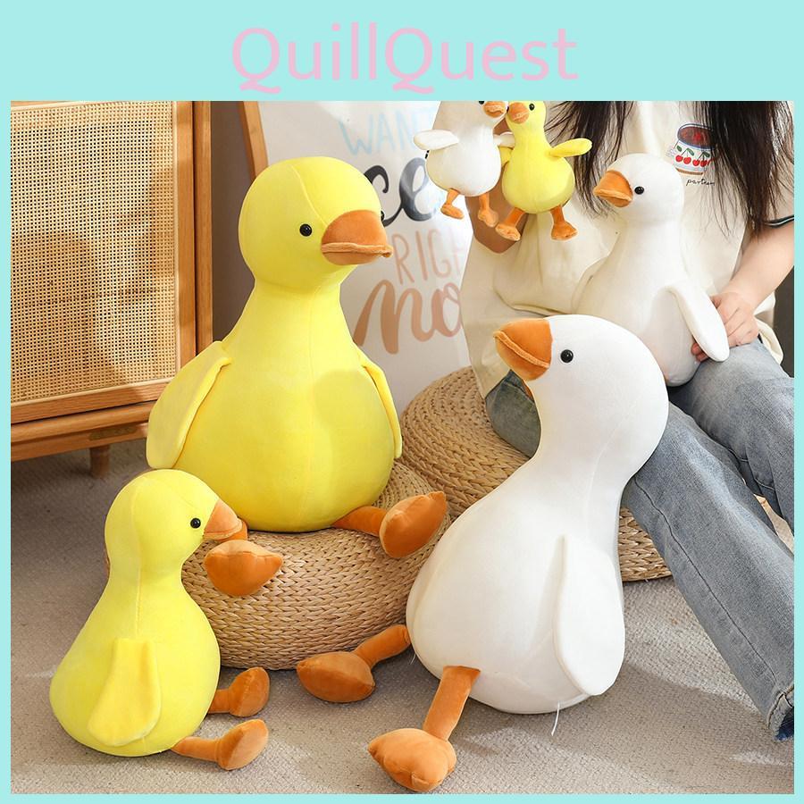 Plush Animal Toy White Duck Soft Stuffed Doll Childrens Comforter Gift