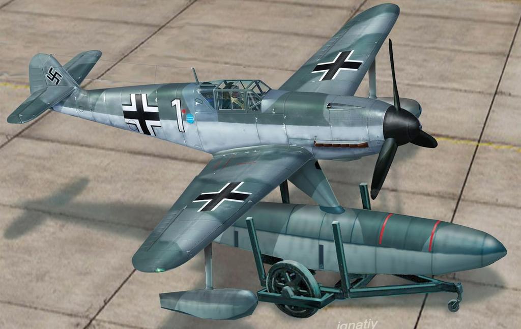 Modelsbit German Messerschmitt High Speed Seaplane Reconnaissance Plane Model Plastic Model MVA48013 1/48 Bf109W-2 (A&A Brand) (Airplane)