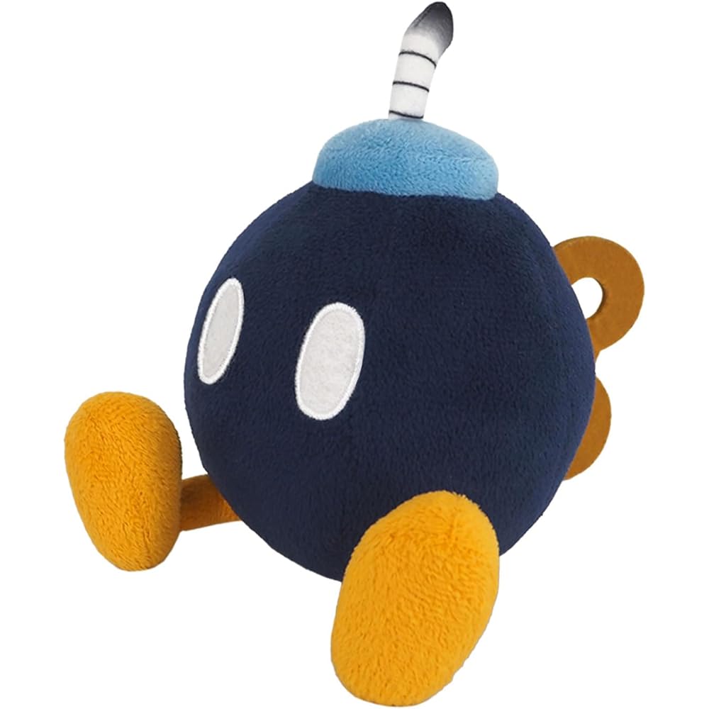 

Sanei Boeki Super Mario All Star Collection Bomb-omb Plush Toy 10.5x16.5x11.5cm