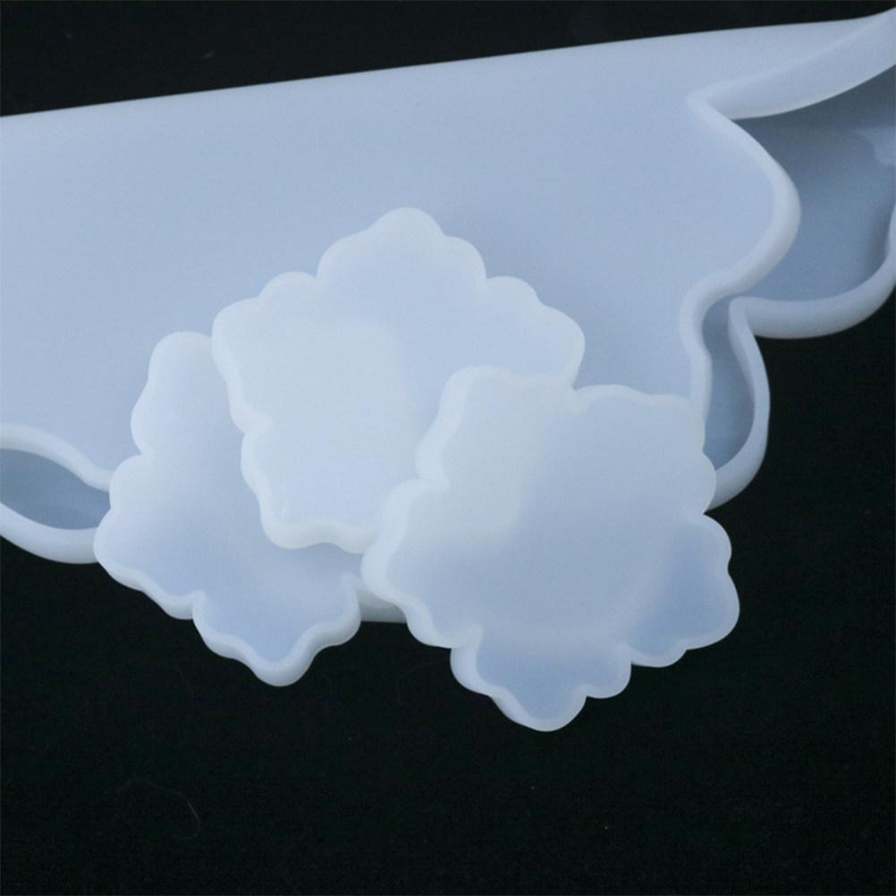 2Pcs Creative Flower DIY Silicone Mold for Resin Coasters Pendant Base Making Handicrafts Home Epoxy Supplies