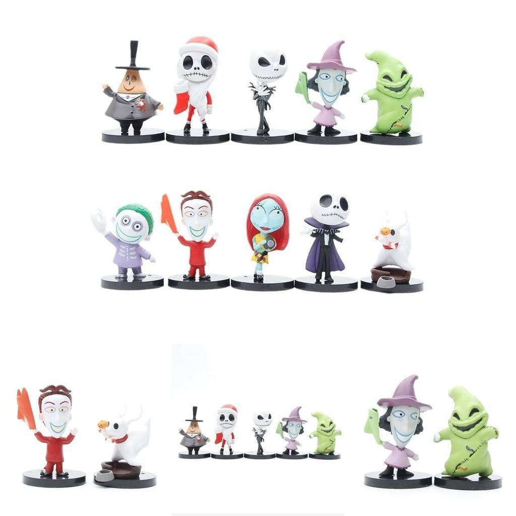 Limited Edition Nightmare Before Christmas Skull Jack Figurine Pvc Material Assorted Colors Set