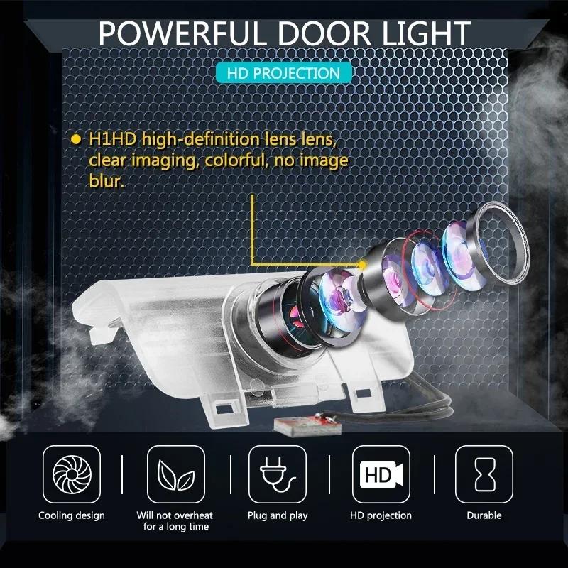 2PCS Car Door Welcome Lights Auto Accessories Laser LED Logo Projector For Honda Accord 9 10 2003-2022 2023 Welcome Warning Lamp