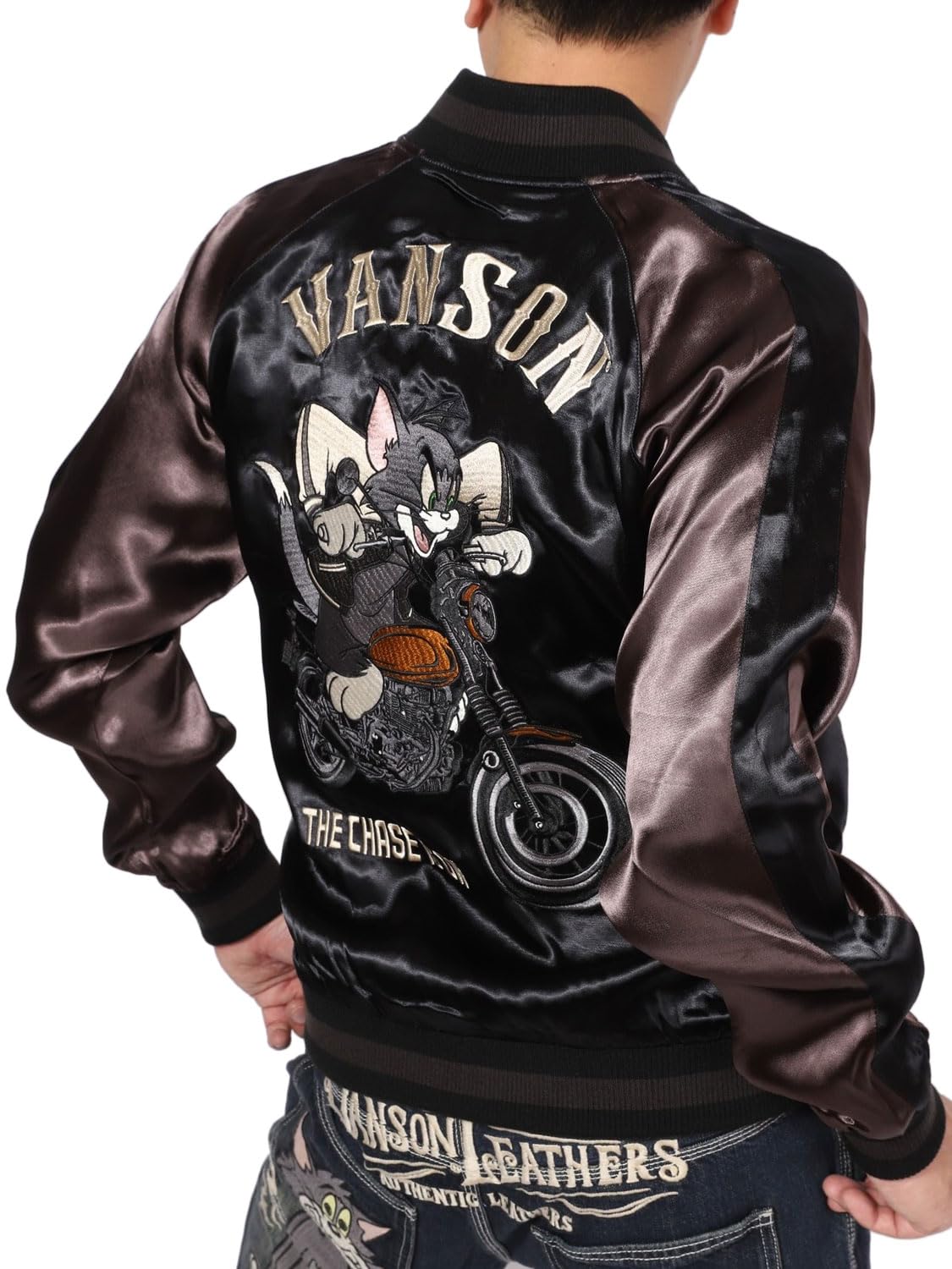 

Tom and Jerry Collaboration Embroidery Reversible Sukajan XXL [Banson] TJV-2507 чорний