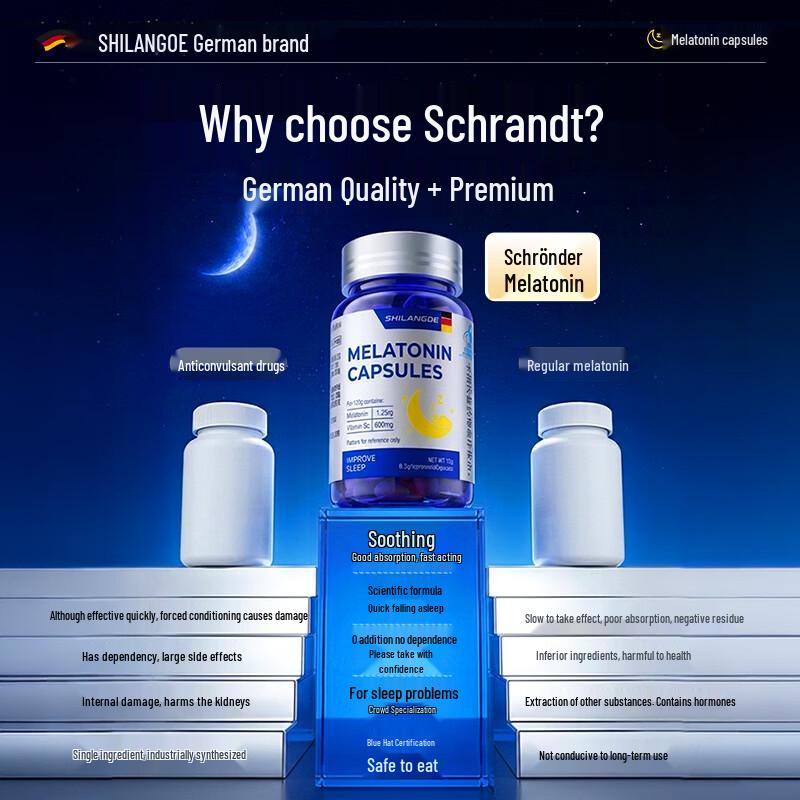 Schlander Melatonin Sleep Aid Supplement