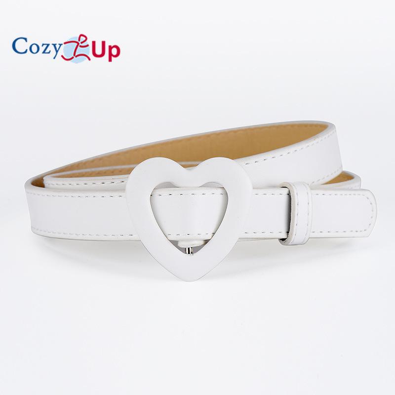 Love Buckle PU Pin Buckle Thin Waist Belt Casual Decoration with The Same Style of Children's Belt for Men and Women