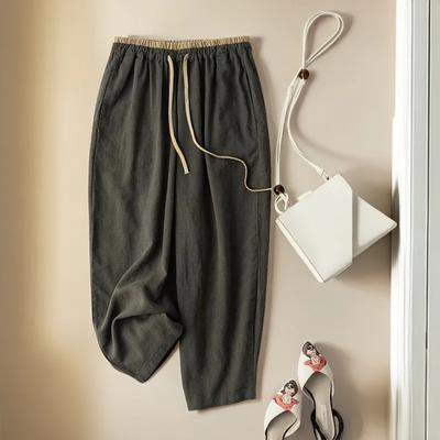 Spodnie Retro Commuter Japońskie Literackie Spodnie Casual z Szerokimi Nogawkami Luźne Układające się Spodnie Proste