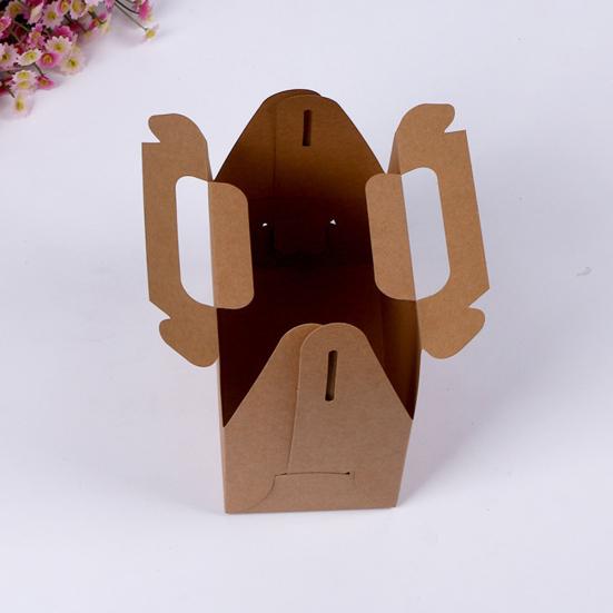 10Pcs Paper Muffins Cupcake Bakery Wrapping Packing with Candy Boxes Handle