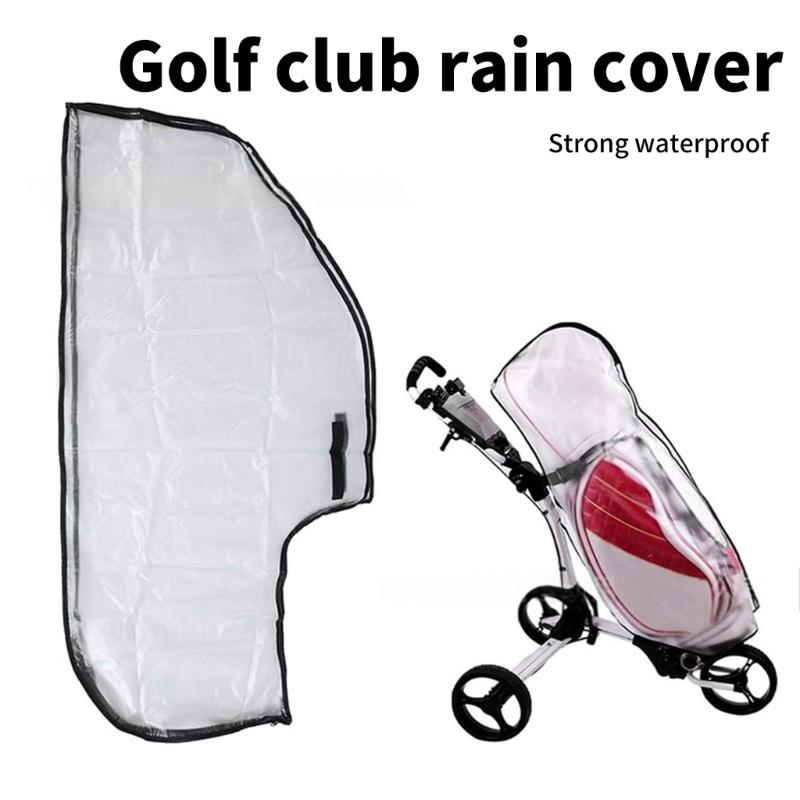 Golf Bag Protective Cover Translucent Golf Cart Travel Bag Rain Hood Wear Resistant Golfing Bag Protector Easy To Use