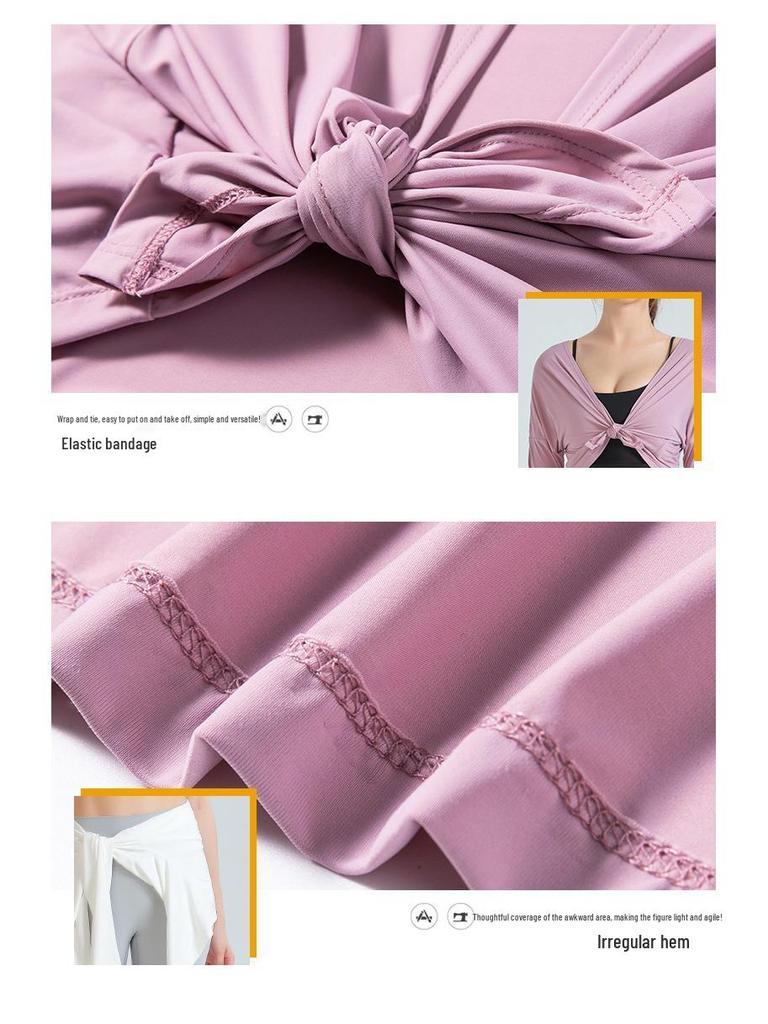 Women's Long Sleeve Yoga Cover-up with Sun Protection - Summer Sports Fitness Top