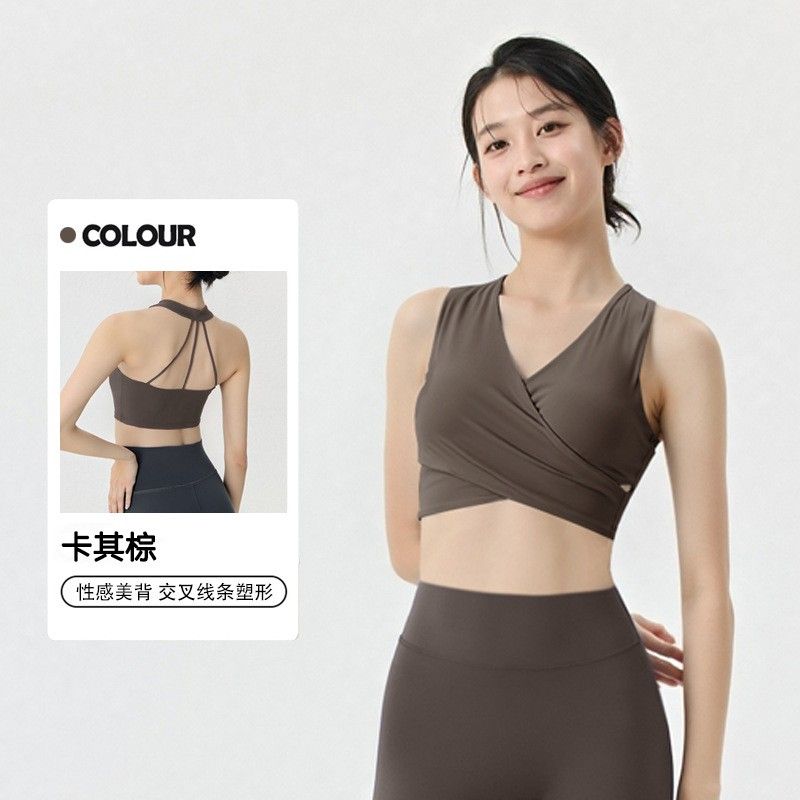 Foreign Trade Integrated Sports Vest Women Outer Wear Versatile Sexy Beauty Back Sling Vest Pilates Breathable Yoga Clothes