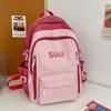 Schoolbag female college student junior high school student high school large capacity schoolbag new retro contrasting color backpack travel computer