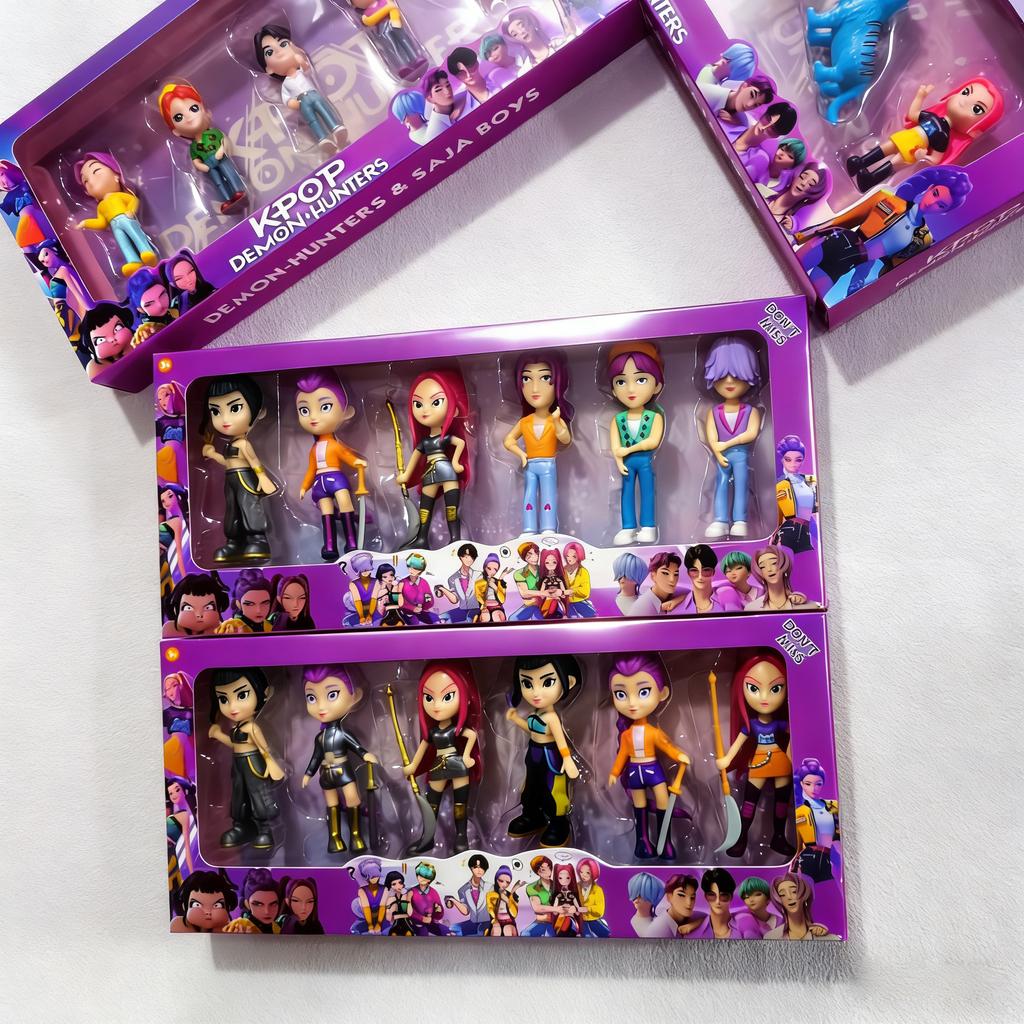 2027 Kpop Demon Hunters Anime Figure Rumi/Zoe/Mira PVC Model Decoration with Box Kawaii's Dolls Boys Girls Gifts Birthday Gift