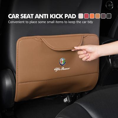 Car Seat Back Protection Anti-Kick Pad Rear Seat Storage Bag Accessories For Giulietta GT 159 147 156 Mito Brera RD6
