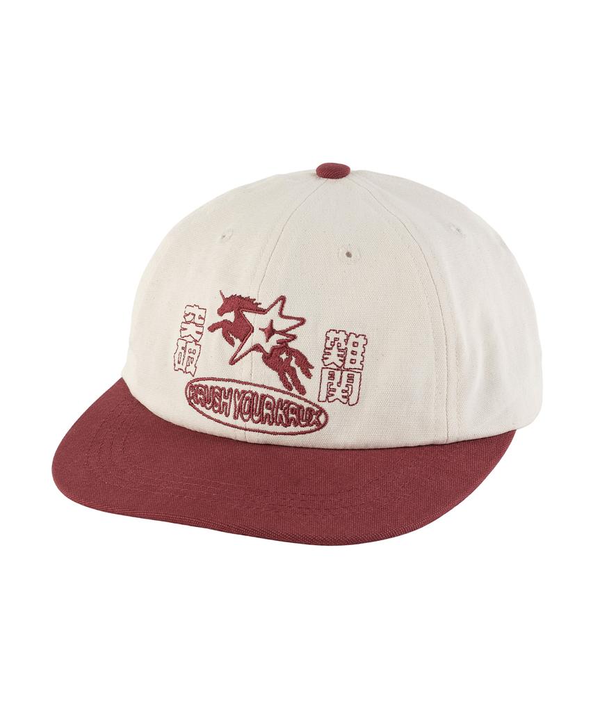 Keuleogsi Unicorn Star Two-Tone Ball Cap - Red/White