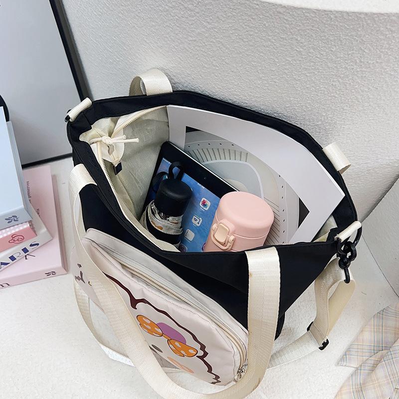 Lightweight Versatile Tote Bag Girl Personality Cute Printed Student Shoulder Bag Large Capacity Crossbody Tote Bag