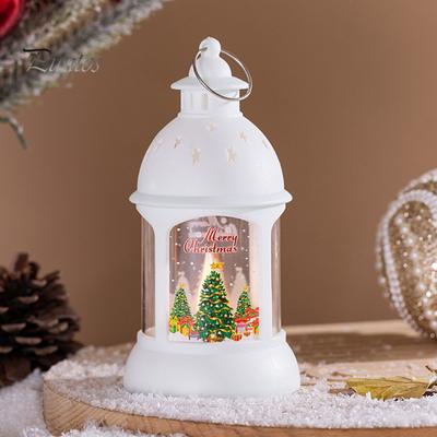 Christmas LED Lamp Tealight Soft-Lighting Flicker Free Battery Powered Portable Santa Claus Lantern Hanging Ornament