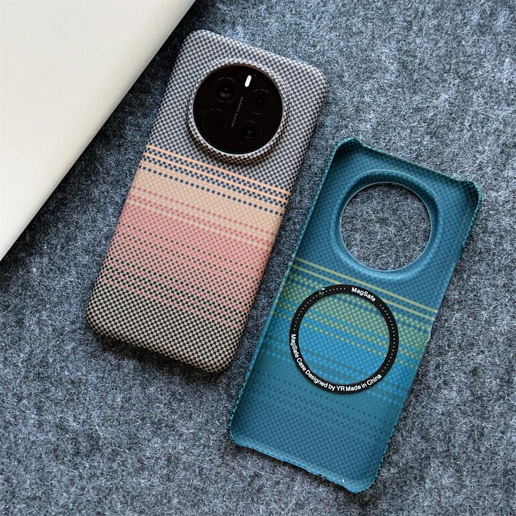 Magnetic New Kevlar Carbon Fiber Phone Case for Honor Magic X60 6 7 Pro Ultra Thin Shockproof  Sunset Design Protective Cover