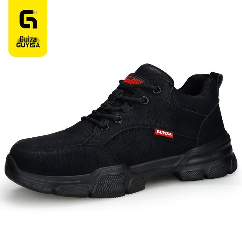 Guyisa 1115BK Men s Anti-Smash Puncture-Proof Safety Shoes 37 чёрный