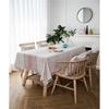 Nordic Waterproof Table Runner Cotton Linen Blend Tassel Tablecloth Geometric Rectangle Dining Coffee Decor