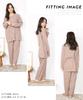 ON NISHIKI Langarm Oberteil und Hose Doppel Lang Lang Loungewear Damen Pyjama, 100% Baumwolle, Offen vorne, Set, Frühling/Herbst, Mull, Hautfreundlich,