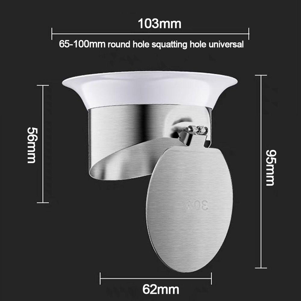 Prevent Backflow Toilet Odor Stopper Stainless Steel Sewer Anti-smell Plug  Bathroom Fitting