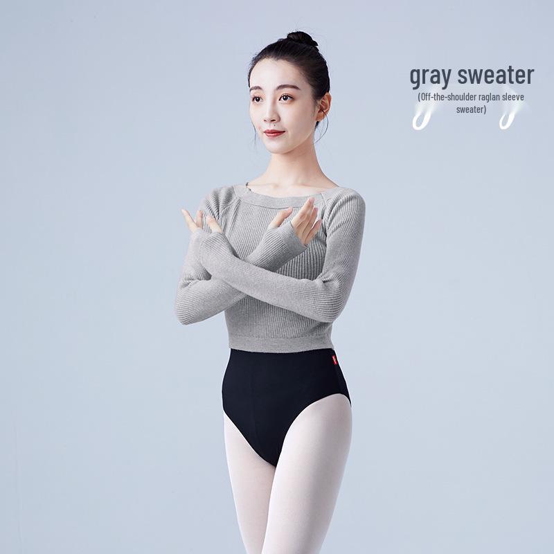Women's Long Sleeve Knitted Cardigan Sweater for Autumn/Winter Dance Practice