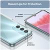 WANLONFENG MF Series for Samsung Galaxy A24 4G (162.1 X 77.6 X 8.3mm) Case TPU+Acrylic Clear Phone Cover with Tempered Glass Film