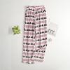 Women Pajama Pants Plush Sleep Pants Soft Elastic Waist Pajama Bottoms Patterned Pants With 2 Pockets