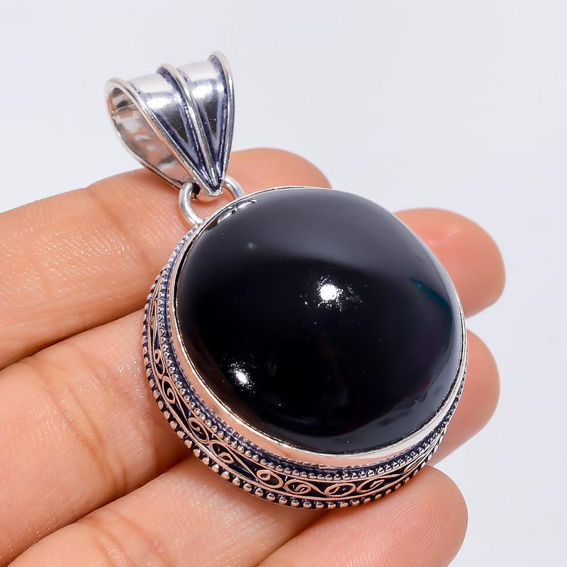 

Incredible Top Grade Qualite 100% Natural Rainbow Eye Obsidian Round Shape Vintage Handmade Jewelry 925 Steling Silver Pendant 1.9 WSJ-4841 1.9