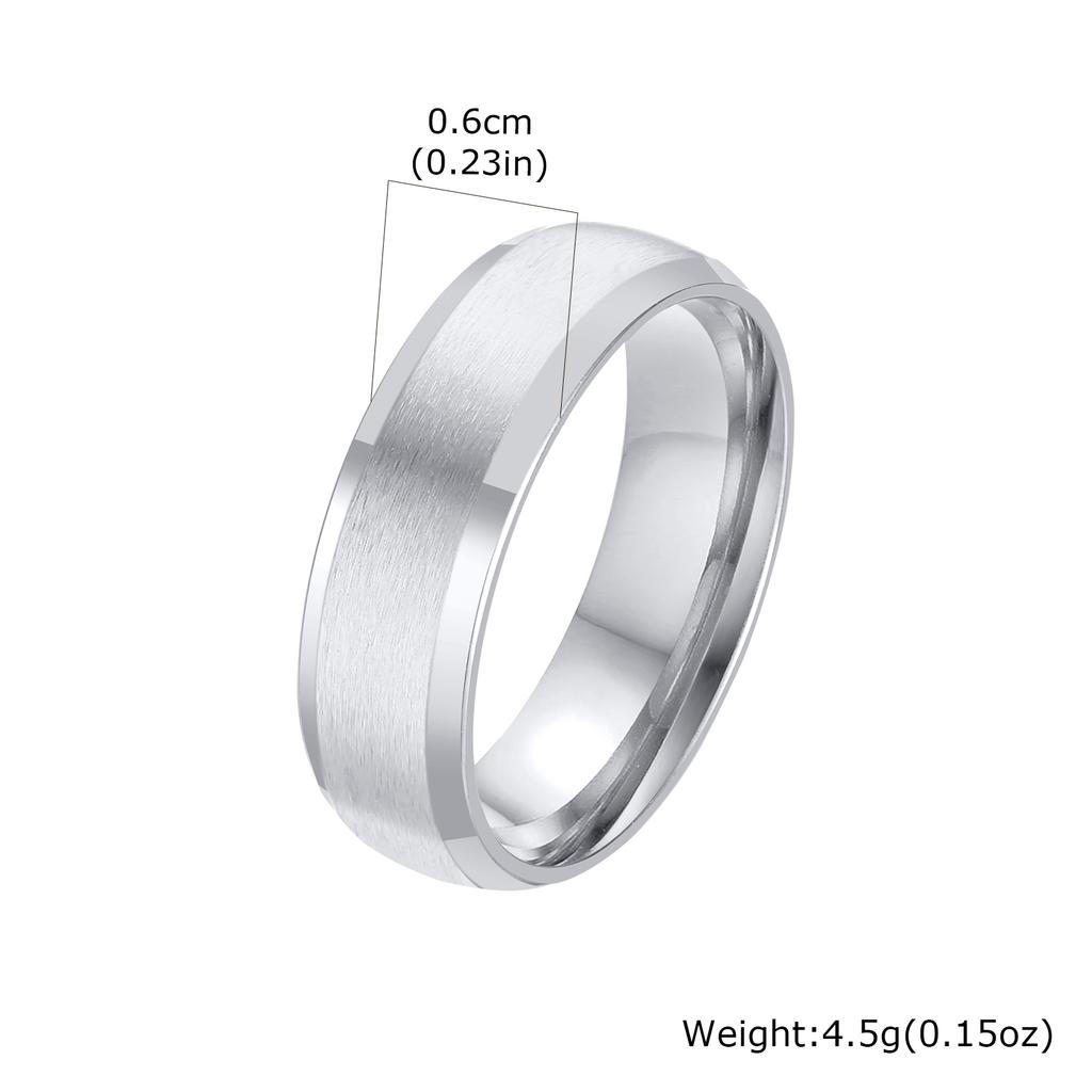 Vnox 2026 New Rings for Men Boys, Classic Stainless Steel Wedding Band, Anniversary Birthday Party Ring Couple Jewelry Gift