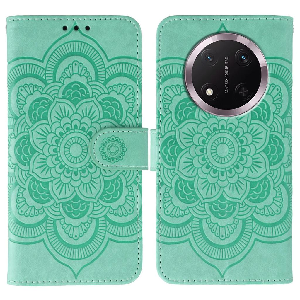 Phone Case For Honor Magic7 Lite 5G/X60 Pro 5G/X9c 5G PU Leather Mandala Imprinted Design Wallet Cover