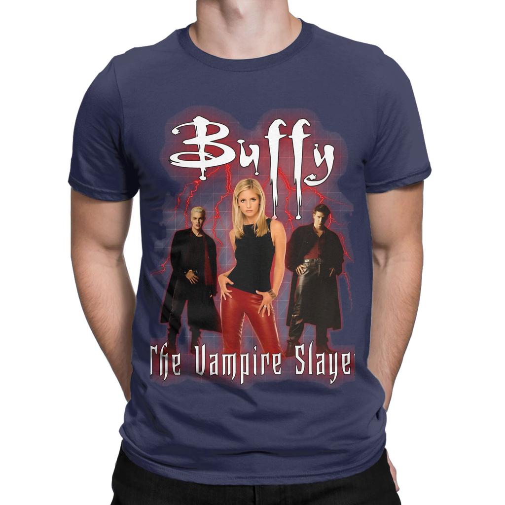 Buffy The Vampire Slayer Lightning Funny 100 Cotton Tshirt Buffy The Vampire Slayer Band Tees Tops For Unisex