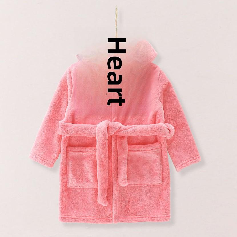 

Детский зимний фланелевый халат с капюшоном, пижама - толстый, длинный ночной халат из кораллового флиса для дома 110