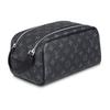 Louis Vuitton Dopp Kit Monogram Coated Canvas And Washable Fabric Toiletry Bag Men Toiletry Bag Black M46354