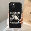 Carp Fishing Fish Phone Case For iPhone 17 Air 16 15 14 13 12 11 Pro Max 12 13 Mini 15 16 Plus 16e Cover Coque