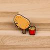 Brooch Pin, Potato French Fries Design Brooch, Thickened Zinc Alloy Badge, Enamel Paint Stable Buckle Pins for Backpacks And Hoods